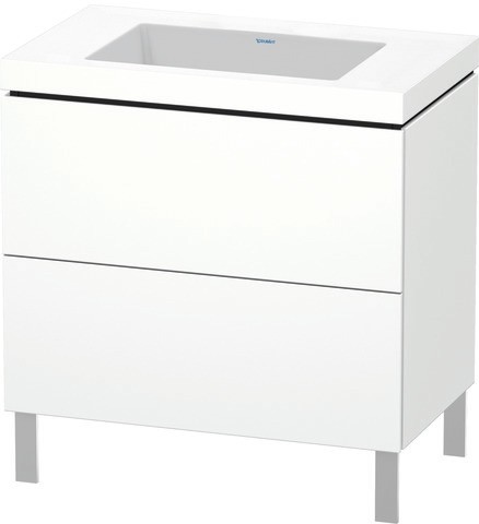 Duravit L-Cube c-bonded Set bodenstehend Weiß Matt 800x480x698 mm - LC6937N1818