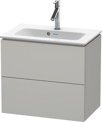Duravit L-Cube Waschtischunterbau wandhängend Betongrau Matt 620x391x550 mm - LC625600707
