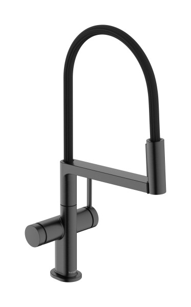 Hansgrohe Spültischmischer Talis Select M54 PowderSpray 3jet brushed black chrome , 72861340