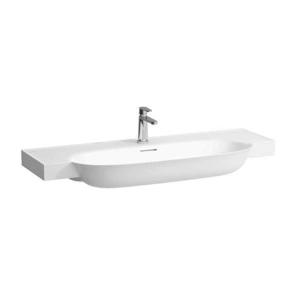LAUFEN Möbel-Waschtisch THE NEW CLASSIC, 3 Hahnlöcher, mit Überlauf 1200x480 LCC weiß, H813858400108