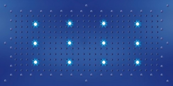 Bossini Kopfbrause Dream XL Flat RGB Cromotherapie mit 12 LEDs B: 1000 T: 500 mm