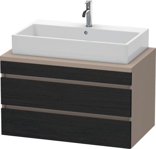 Duravit DuraStyle Konsolenwaschtischunterbau wandhängend Eiche Schwarz & Basalt Matt 900x548x512 mm