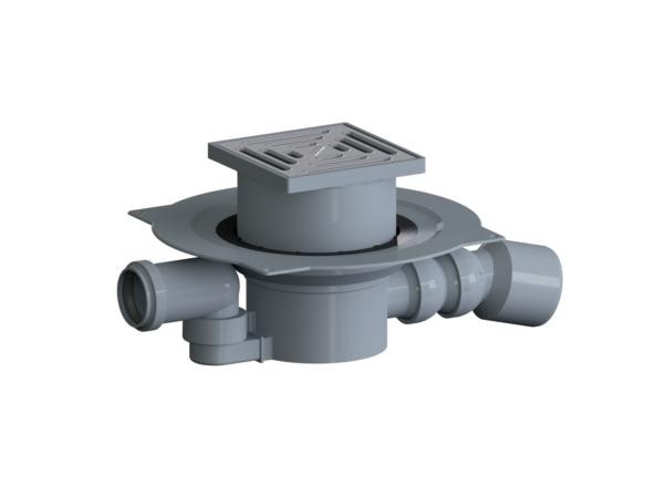 DALLMER Bodenablauf 55 KE, DN 50/ DN 70, 150 x 150 mm