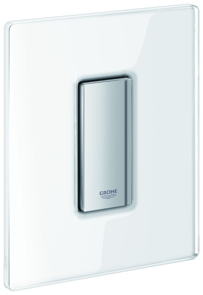 GROHE Urinal-Betätig. Skate Cosmopolitan 38846 mit Glasoberfläche moon white