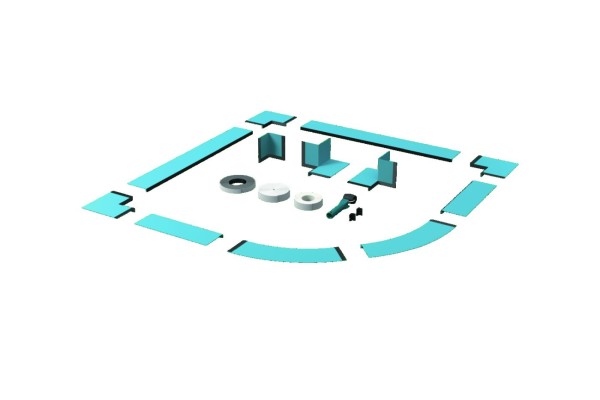 Bette Dichtsystem Pro B57-0378, für Viertelkreis-Duschen, B57-0378