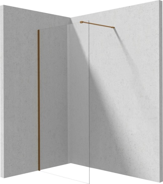 Neuesbad Walk-In Dusche Wand, Bronze gebürstet 120 cm