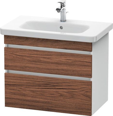 Duravit DuraStyle Waschtischunterbau wandhängend Nussbaum dunkel & Weiß Matt 730x448x610 mm - DS6481