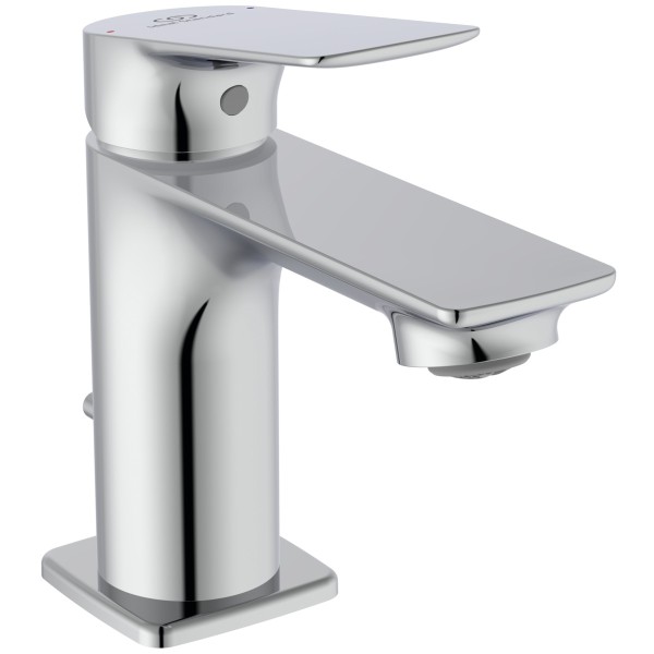 Ideal Standard Waschtisch-Armatur H75 Ceralife C Ausladung 95mm mit Ablaufgarnitur Chrom, BE121AA