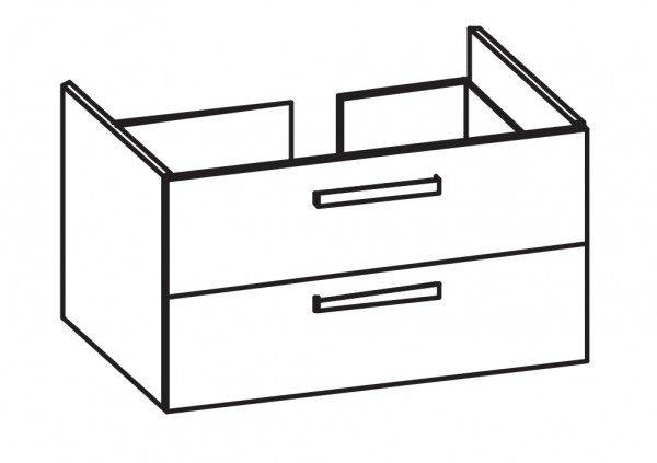 Artiqua 413 Waschtischunterschrank für Acanto 500625, 500626 Castello Eiche quer NB, 413-WU2L-K168-7