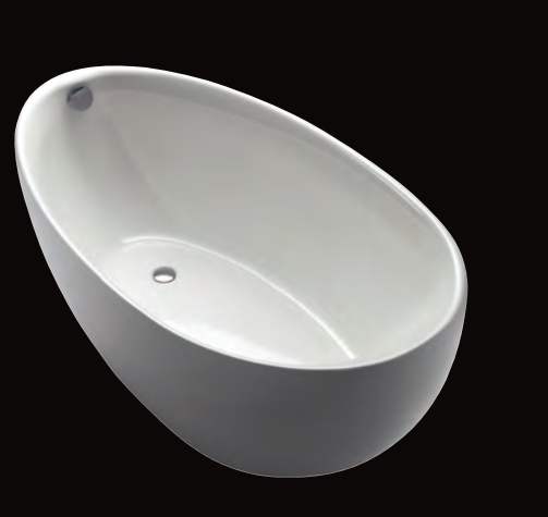 Repabad Ferrara Mono 180/85 F freistehende Badewanne, L: 1800, B: 850, H: 760 mm, weiss