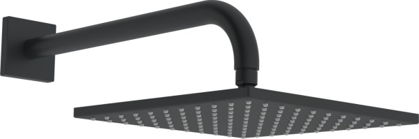 Hansa Kopfbrause HANSAVIVA 0418 Rosette eckig, 250x250 mm 400 mm DN15 Matt-Schwarz, 0418034033