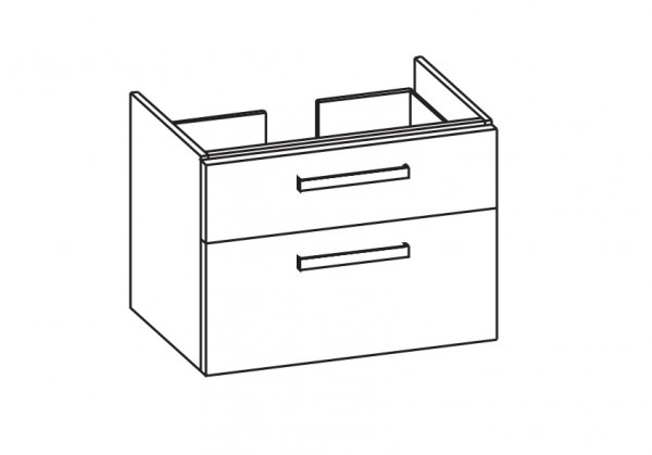 Artiqua 413 Waschtischunterschrank für Renova Plan 122175 Weiß Matt Select, 413-WU2L-3-K18-7161-171
