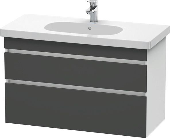 Duravit DuraStyle Waschtischunterbau wandhängend Graphit & Weiß Matt 1000x453x610 mm - DS648504918