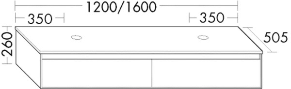 Burgbad Waschtischunterschrank rc40 Schilf Ultramatt/Grau Hochglanz, SGBP120F5759A0063