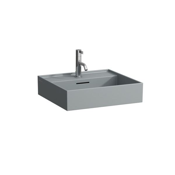 LAUFEN Waschtisch Kartell · LAUFEN 460x500x145, 1 Hahnloch, mit Überlauf, graphit matt