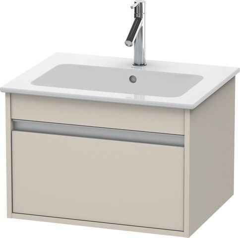 Duravit Ketho Waschtischunterbau wandhängend Taupe Matt 600x475x410 mm - KT641809191