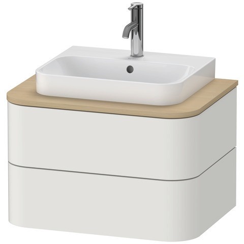 Duravit Happy D.2 Plus Konsolenwaschtischunterbau wandhängend Nordic Weiß Seidenmatt 650x480x408 mm