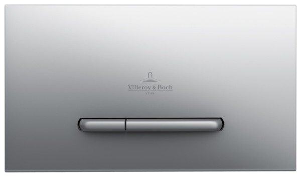 Villeroy & Boch WC-Betätigungsplatte ViConnect 260x 66x150mm 2-Mengen-Spülung Chrom Edelmatt