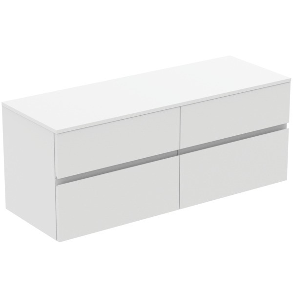 Ideal Standard Waschtischunterschrank Finesse o.Ausschnitt 1402x505x558mm 4 Auszüge Weiss matt, E344