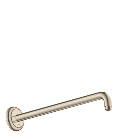 Hansgrohe Brausearm DN15 389mm Ausladung Axor 90 Grad brushed nickel ohne Kugelgelenk, 27348820 , 27