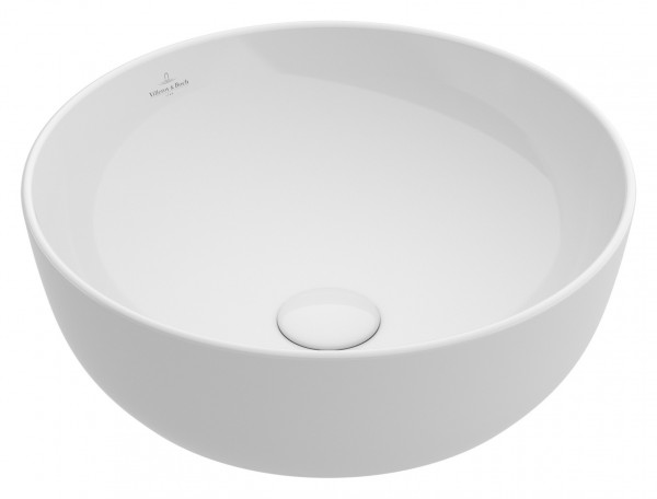 Villeroy & Boch Aufsatzwaschtisch Artis 4179 430x430mm, D:430mm ohne Hahnloch ohne Überlauf Rund Sto