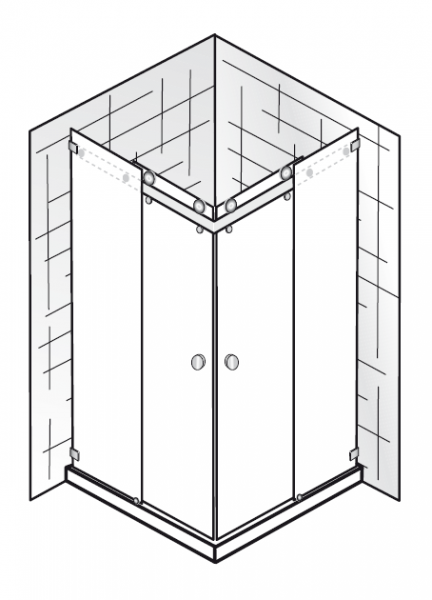 HSK Atelier Plan Pur AP.32 Eckeinstieg mit Gleittüren