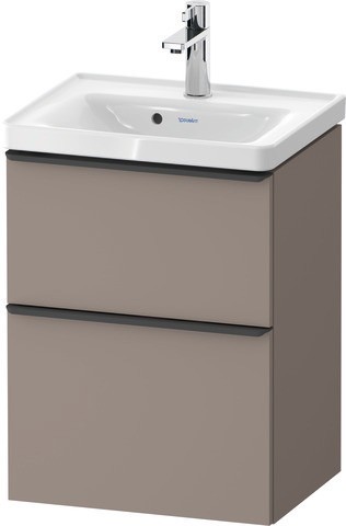 Duravit D-Neo Waschtischunterbau wandhängend Basalt Matt 484x372x625 mm - DE43500BD430000