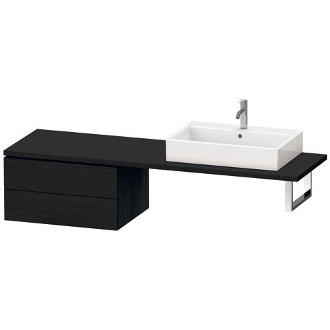 Duravit L-Cube Unterschrank für Konsole Eiche Schwarz Matt 720x547x400 mm - LC585901616