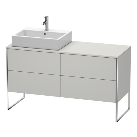 Duravit XSquare Konsolenwaschtischunterbau bodenstehend Betongrau Matt 1400x548x778 mm - XS4923L0707