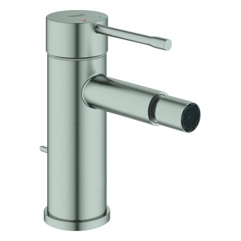 GROHE Bidetarmatur Essence mit Zugst.-Ablaufgrt. supersteel, 24178DC1