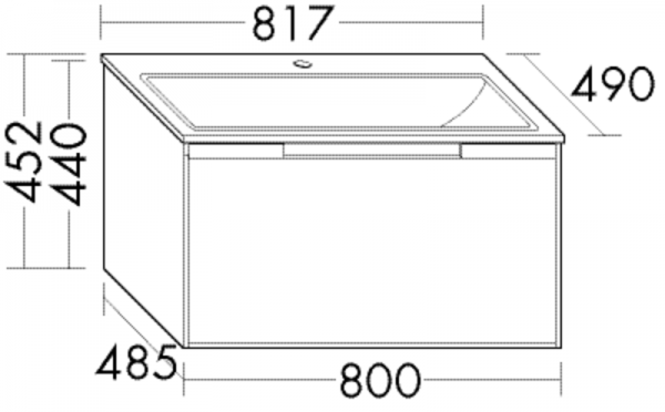Burgbad Keramik Waschtisch-Set YSO PG2 HGL Schilf Hochglanz/Alpinweiss, SFII081F2153C0001