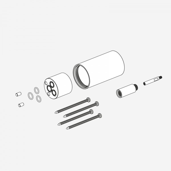 Herzbach design ix pvd verlängerung 30 für Einhebelmischer copper, Copper Steel, 21.081500.1.39