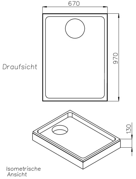 Neuesbad Wannenträger für Bette superflach 70x100x3,5