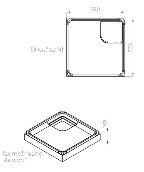 Neuesbad Wannenträger für Kaldewei Superplan NEU 80x75x2,5