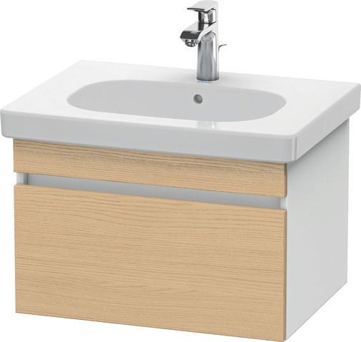 Duravit DuraStyle Waschtischunterbau wandhängend Natur Eiche & Weiß Matt 600x453x398 mm - DS63830301