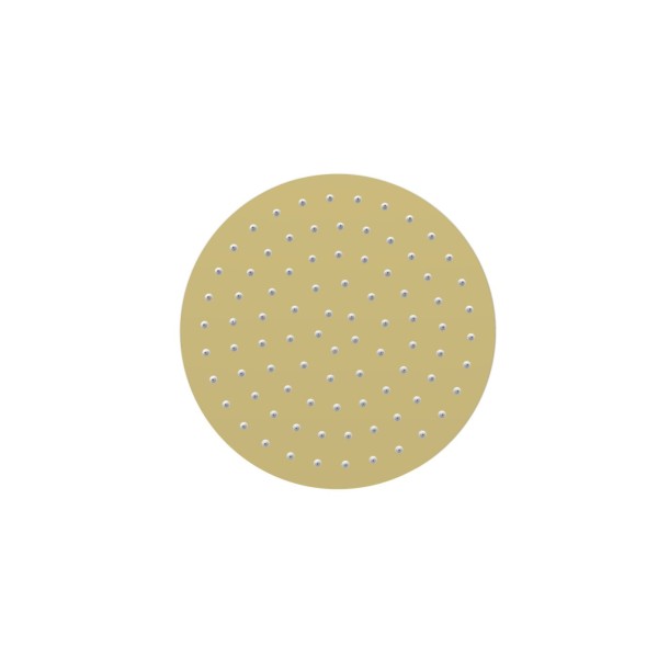 Herzbach LIVING SPA Slim-Regenbrause Ø250mm PVD Gold, 30.600250.1.03