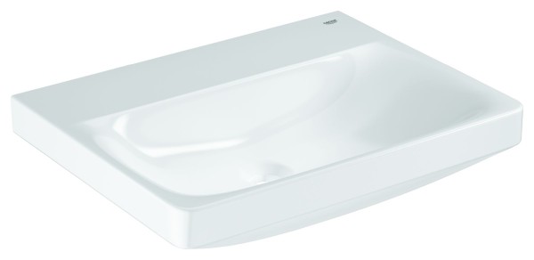 GROHE Waschtisch Euro Keramik 102416 60cm ohne Hahnloch/Überlauf alpinweiß, 102416SH00