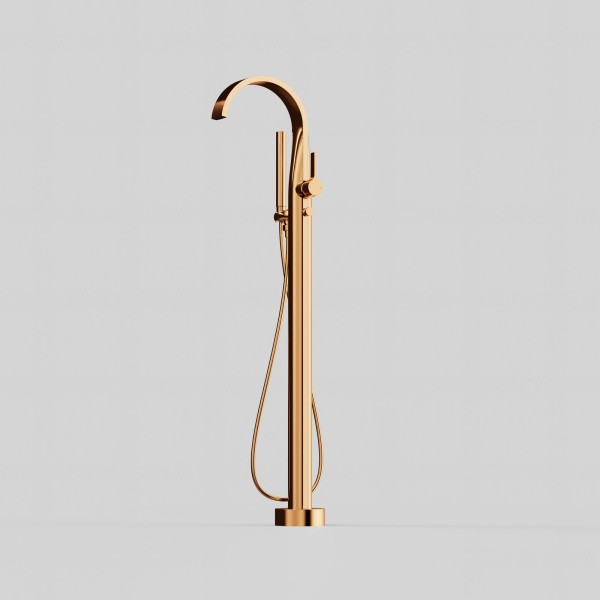 Steinberg Serie 280 Wannenarmatur freistehend, mit Umsteller, Handbrause, rose gold, 280 1162 RG