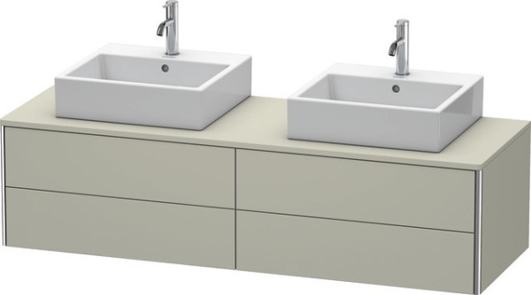 Duravit XSquare Konsolenwaschtischunterbau wandhängend Taupe Seidenmatt 1600x548x400 mm - XS4917B606