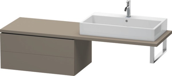 Duravit L-Cube Unterschrank für Konsole Flanell Grau Seidenmatt 820x547x400 mm - LC583909090