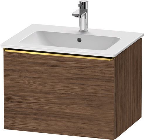 Duravit D-Neo Waschtischunterbau wandhängend Nussbaum dunkel Matt 610x462x440 mm - DE4261034210000