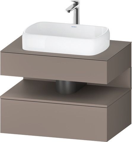 Duravit Qatego Konsolenwaschtischunterbau wandhängend Basalt Matt 800x550x600 mm - QA4730043430000