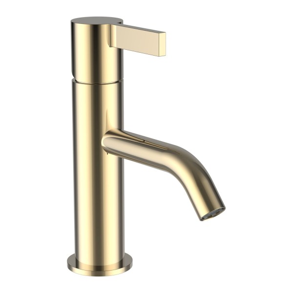 LAUFEN Waschtischarmatur Kartell LAUFEN Festauslauf Ausladung 115 mm ohne Ablaufventil PVD Gold