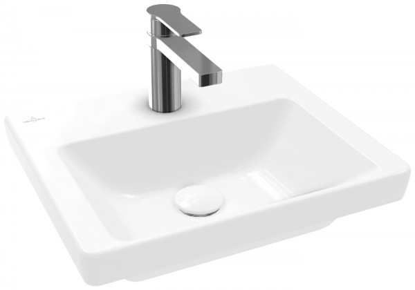 Villeroy & Boch Subway 3.0 Handwaschbecken, 450 x 370 x 145 mm, Weiß Alpin, ohne Überlauf, ungeschli
