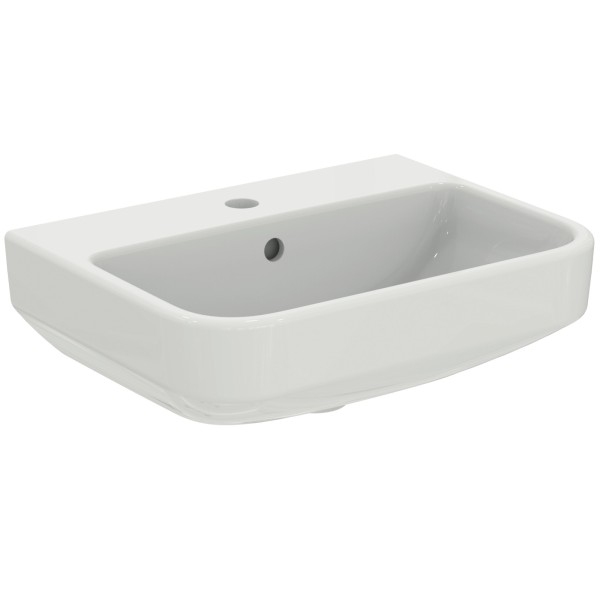 Ideal Standard Waschtisch i.life S 1 Hahnloch mit Überlauf 500x370x180mm Weiss mit Ideal Plus, T45