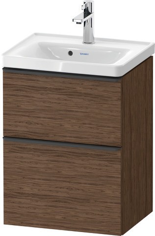 Duravit D-Neo Waschtischunterbau wandhängend Nussbaum dunkel Matt 484x372x625 mm - DE43500BD210000