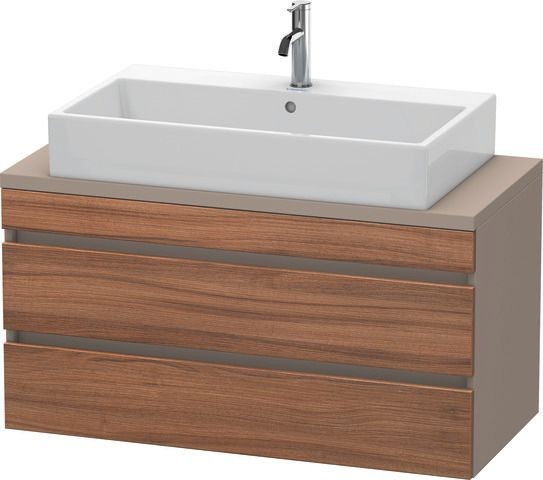 Duravit DuraStyle Konsolenwaschtischunterbau wandhängend Nussbaum & Basalt Matt 1000x478x512 mm - DS