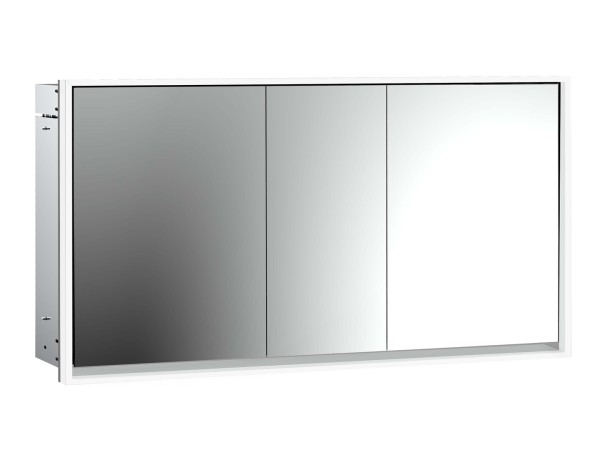 emco LED-Lichtspiegelschrank Loft Unterputz, 1600 mm, 2-türig Rückwand verspiegelt, 979805123