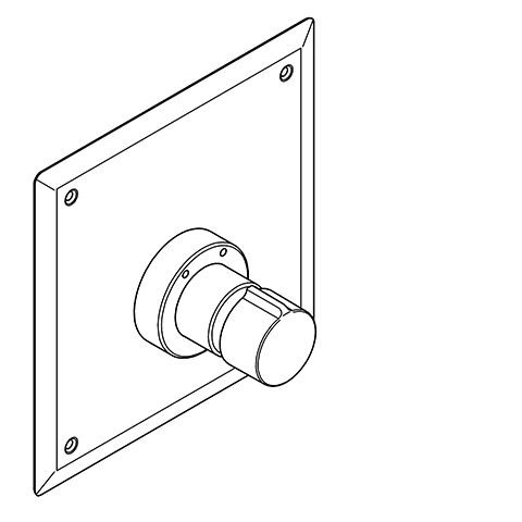 KWC Aquarotter Duscharmatur, F5, hydr., Mischer, UP, Umrüstung RoMix 97, Spezialschrauben, 360000135