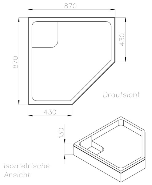 Neuesbad Wannenträger für Kaldewei Cornezza 90x90x2,5